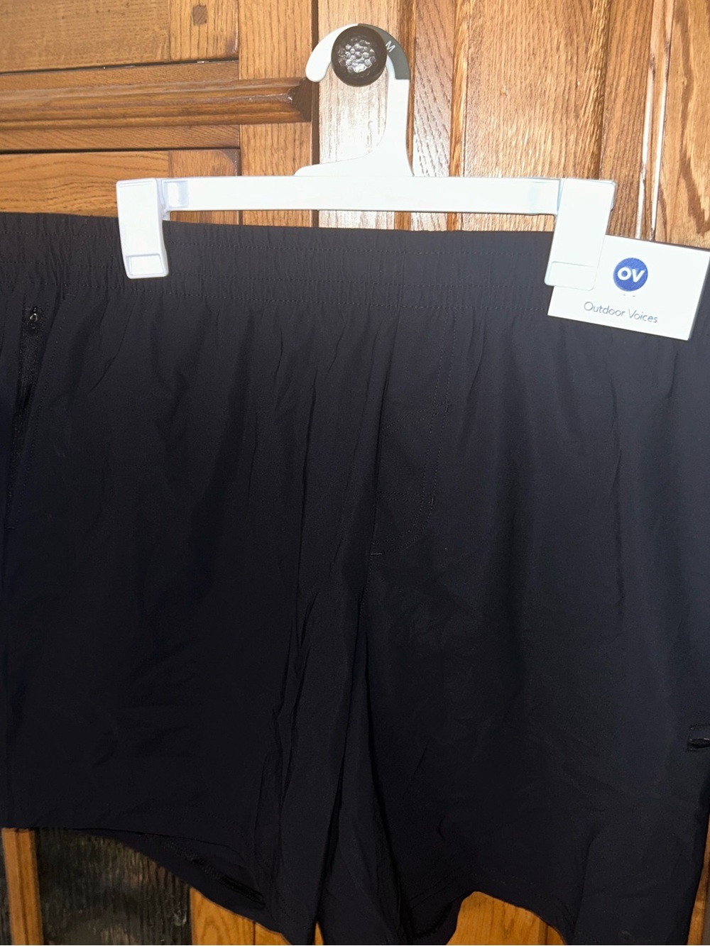 Outdoor Voices Black Athletic Shorts with Zip Pocket